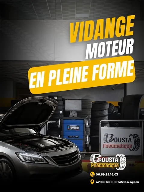 Vidange moteur chez Bousta